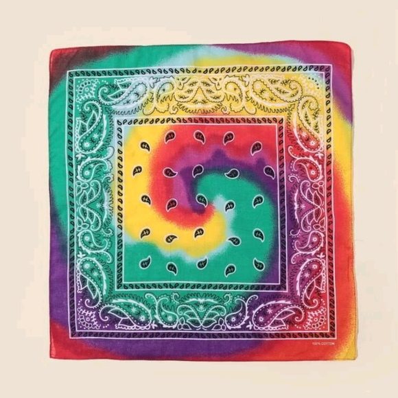 ๐5 for $25* Tie Dye Paisley Bandana - Picture 1 of 3